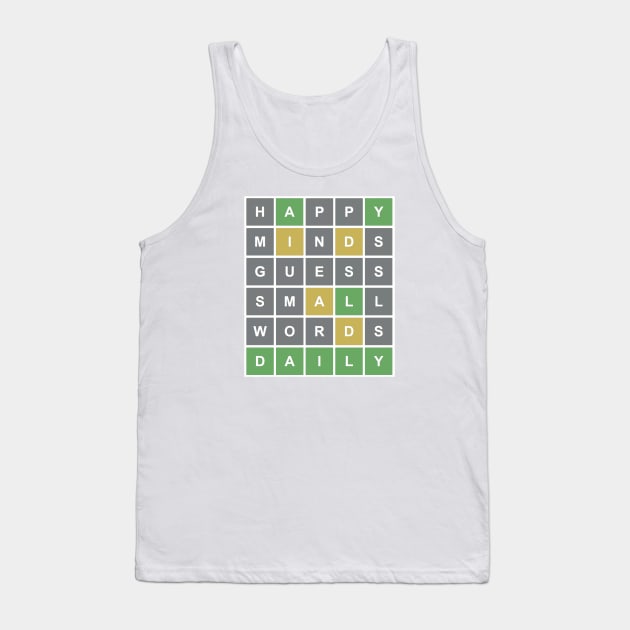 Happy Minds Guess Small Words Daily Tank Top by ElephantShoe